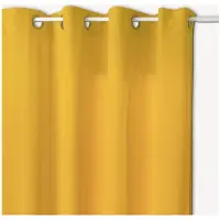 Atmosphera gordijn lilou - L260 x B140 cm - okergeel - polyester - met ringen