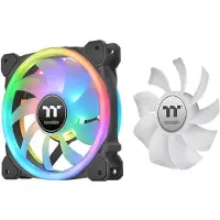 Thermaltake CL-F138-PL14SW-A PC-ventilator Zwart (b x h x d) 184 x 149 x 182 mm Incl. LED-verlichting, Incl. RGB-verlichtingsbesturing