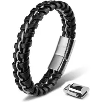 SERASAR Armband voor Heren [Joy] - Zilver 17cm - Magnetische Roestvrijstalen Sluiting