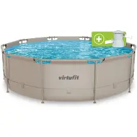 VirtuFit Rond Zwembad - Ø366 x 100 cm - Beige - Inclusief Filterpomp