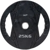 Muscle Power Olympische Halterschijf met Handgrepen - Rubber - 25 kg