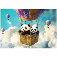 WALLARENA - Fotobehang - 350x250 cm - fotobehang voor kinderen met dieren en wolken