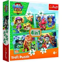 Trefl Puzzel 4 in 1 Paw Patrol de Dino film 12-15-20-24 stuks