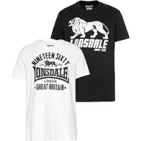 Lonsdale Shirt 'Bylchan' zwart / wit