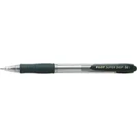 Pilot Super Grip Intrekbaar Balpen Zwart 0,4 mm Medium Kegelvormig Navulbaar