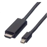 Value Mini DisplayPort 1.2 naar HDMI 2.0 kabel (4K 60 Hz) / zwart - 3 meter