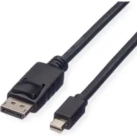 ROLINE GREEN DisplayPort kabel, DP Male - Mini DP Male, TPE, zwart, 2 m