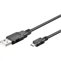 Microconnect USBABMICRO1 1m USB A Micro-USB B Zwart USB-kabel