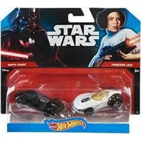 Mattel Star wars auto darth vader met princess leia