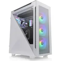 Thermaltake Divider 500 TG Snow ARGB White Midi-tower PC-behuizing Wit 3 voorgeïnstalleerde LED-ventilators, 1 voorgeïnstalleerde ventilator, Zijvenster,