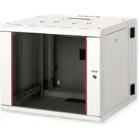 Roline 19-inch wandbehuizing Pro 9 U, 600x600 BxD tweedelig draaibaar grijs