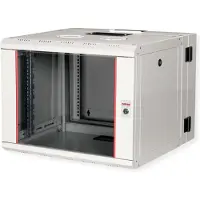 Roline 19-inch wandbehuizing Pro 7 U, 600x600 BxD tweedelig draaibaar grijs