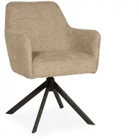 Bommel Wonen Armstoel Jesse - draaibaar - stof Aragon Desert - pocketvering - poot zwart