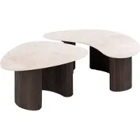 AnLi Style Salontafel Ceramo organisch set/2