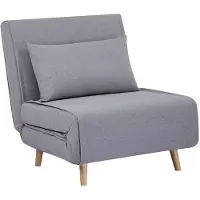 Sweeek Omvormbare fauteuil stof houten frame 1 zitplaats Grijs