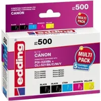 Edding Inktcartridge vervangt Canon PGI-520+CLI-521 Compatibel Combipack Magenta, Geel EDD-500 18-500-01
