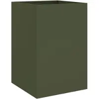 vidaXL Plantenbak 52x48x75 cm staal olijfgroen