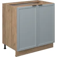 Vicco Fame-Line Keukenonderkast – 80 cm met legplank, WB Eik Licht blauw-grijs
