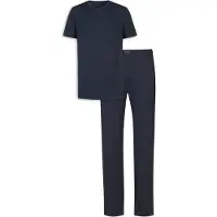 Mey Pyjama kort 'Jefferson' donkerblauw