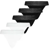 Mey String 'Modal Lace' grijs gemêleerd