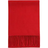 GOBI Cashmere Sjaal 'Unisex Cashmere Fringed Scarf' rood