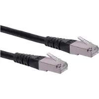 Roline patchkabel Cat.6 (Klasse E) S/FTP (PiMF), zwart, 10 m