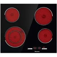 Hisense E6432C Zwart 60cm 4 zones keramische kookplaat met touchbediening en kinderslot