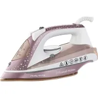 Russell Hobbs Pearl Glide stoomstrijkijzer, keramische zoolplaat met parelstructuur voor soepeler glijden, 40g continue stoom, 2m snoer, 2600W, 23972