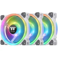 Thermaltake Riing Trio 12 RGB Radiator Fan White TT Premium Edition PC-ventilator Wit (b x h x d) 120 x 25 x 120 mm Incl. LED-verlichting