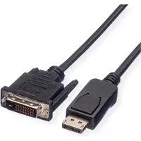 Value DisplayPort Kabel DP Male - DVI (24+1) Male, LSOH, zwart, 1 m