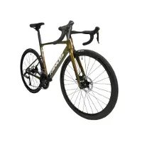 RINOS Odin 1 Carbon Road - RaceFiets - met UCI Frameset- met Shimano SORA 18 versnellingen en schijfremmen - lichte fiets voor dames en heren - 700 x 40C - Kameleon Goud Groen L-56