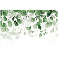 WALLARENA - Fotobehang - 300x210 cm - Fototapet met groene bladeren voor slaapkamer en salon, vliesbehang