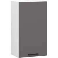 Akord Keukenkast modulaire OLIWIA W40 met 1 Deur / Hangkast / Bovenkast / Furniture Factory / Wit - Grafietgrijs / 40 x 72 x 30 cm