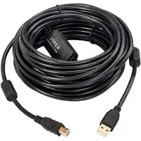 Microconnect USBAB15B-ACTIVE USB-kabel USB 2.0 15 m USB A USB B Zwart