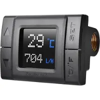 Thermaltake Pacific TF2 Temperatuur- en debietmeter, Bewaking van waterkoeling, Zwart