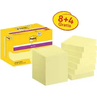 Post-It Super Sticky Notes vierkant 47,6 x 47,6 mm blanco geel 622-SSCY-P8/+4 90 12 stuks à 90 vellen (8+4 gratis)