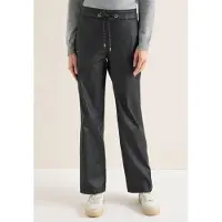 Cecil Dames Broek met gecoate Wide Legs - Zwart - L