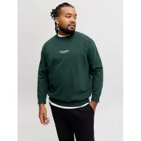 Jack & Jones Plus Size trui ronde hals donkergroen