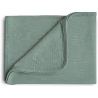 Mushie Deken Wieg Ribbed 80x100 Roman Green