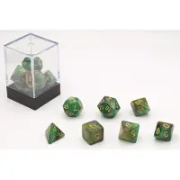 HOT Games Dobbelstenen Stardust Groen/Amber 7set