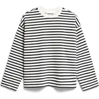 Armedangels Sweatshirt 'FRANKAA' zwart / wit