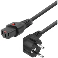 Microconnect MC-SCHC13-2 electriciteitssnoer Zwart 2 m Netstekker type E+F C13 stekker
