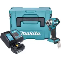 Makita DTD 173 SF1J accu-slagmoersleutel 18 V 180 Nm 1/4" borstelloos + 1x oplaadbare accu 3,0 Ah + lader + Makpac