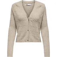 ONLY Gebreid vest 'ONLKatia' cappuccino