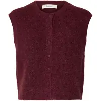 Selected Gebreide bodywarmer 'SLFLulu' bordeaux