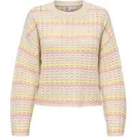 ONLY Trui 'ONLAsa' beige / lichtgeel / rosa