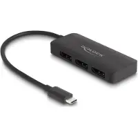 DeLOCK USB Type-C splitter (DP Alt Mode) met 3 x DisplayPort MST, 4K 60 Hz