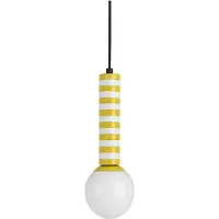 Leitmotiv Rayado Retro LED Hanglamp | 1x E14 15W | Citrine yellow w. white