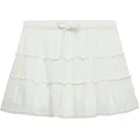 Superdry Dames Gespreide rok wit (M), Casual, Katoen W7210424A