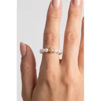 Purelei Ring 'Shiny Bloom' goud / parelwit